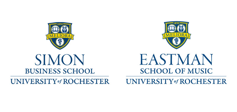 Simon Business School Logo and Eastman School of Music Logo