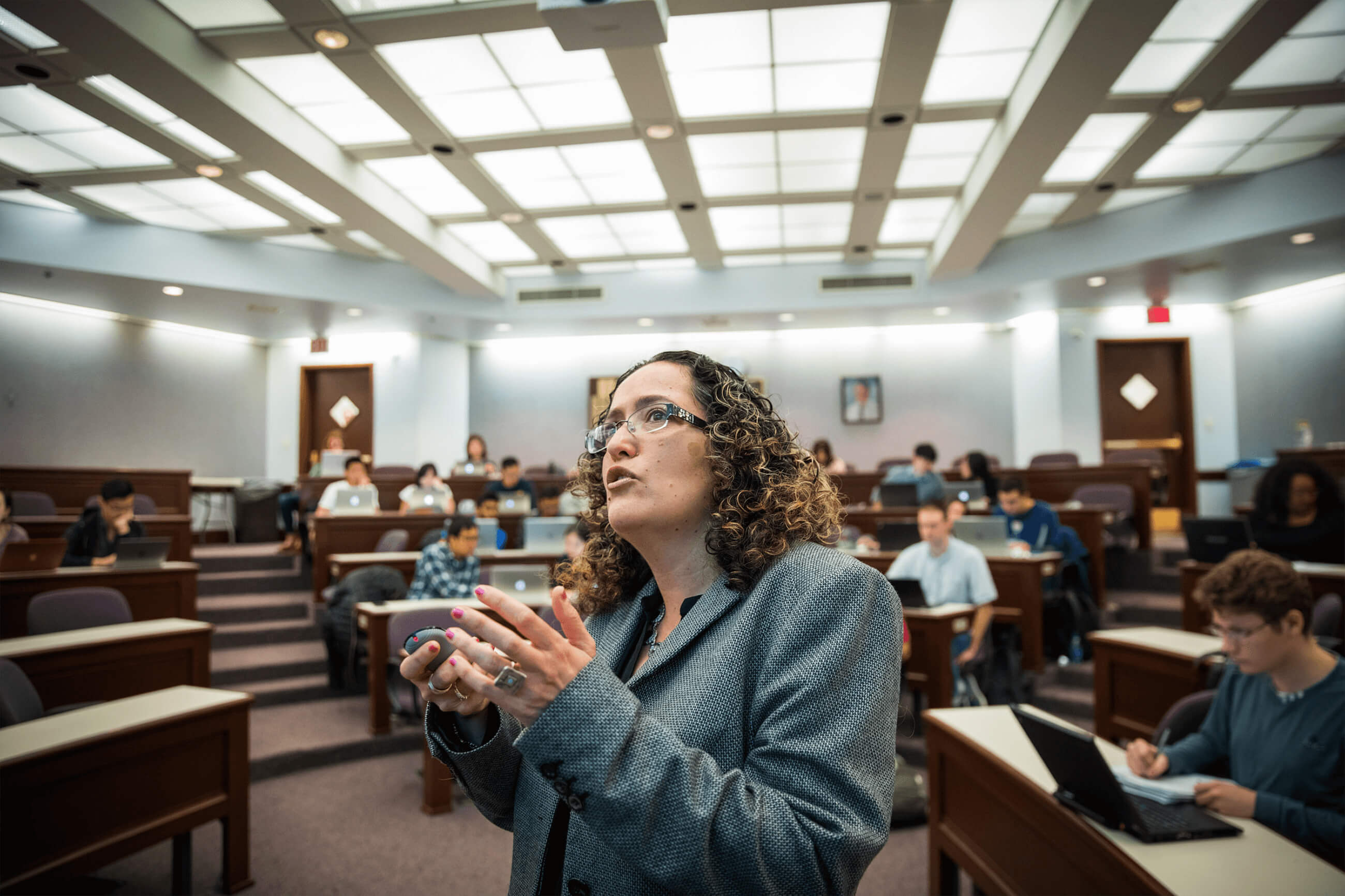 Simon MS Professor teaching in a classroom