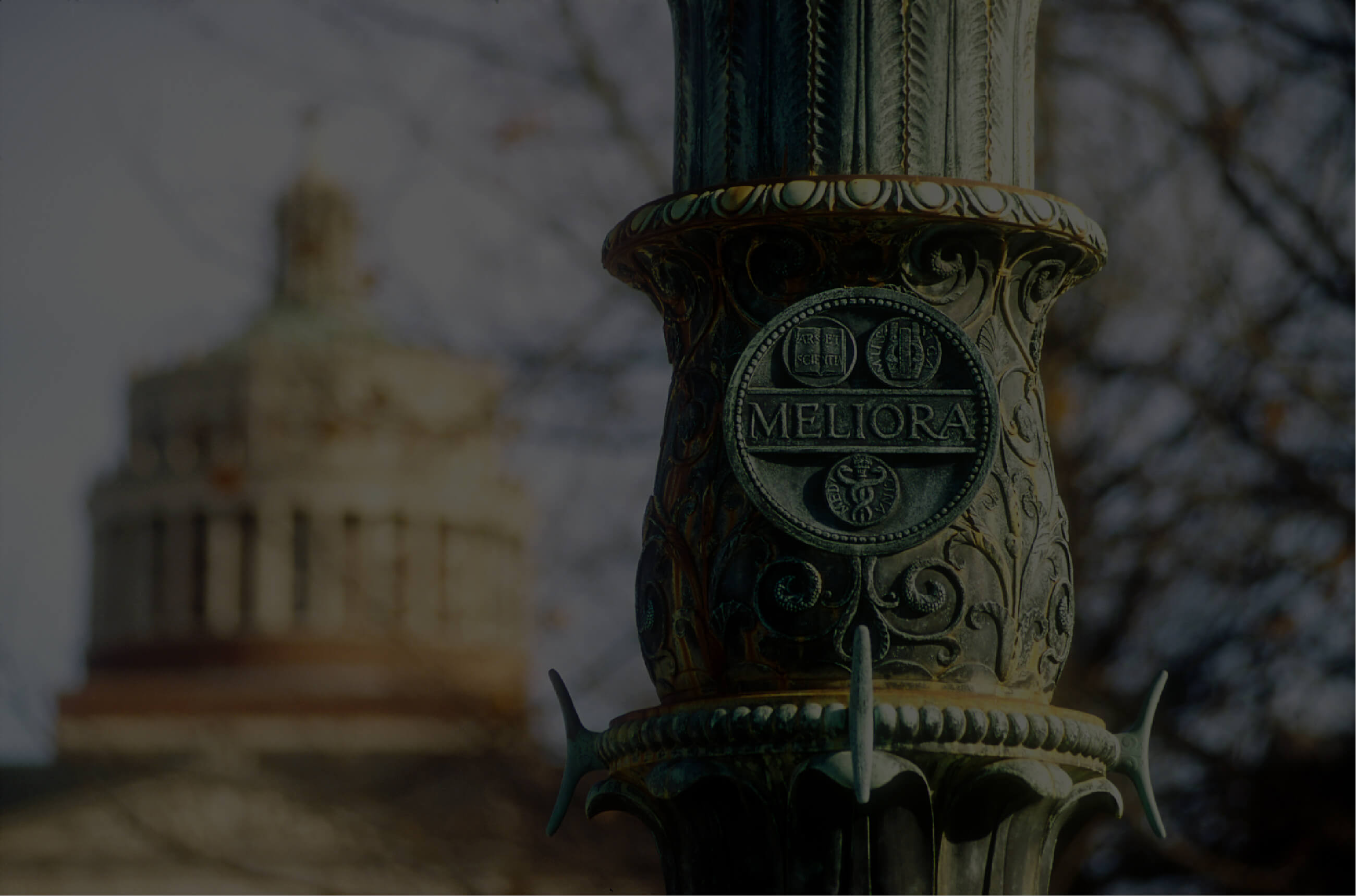 Meliora Crest in Front of Rush Rhees