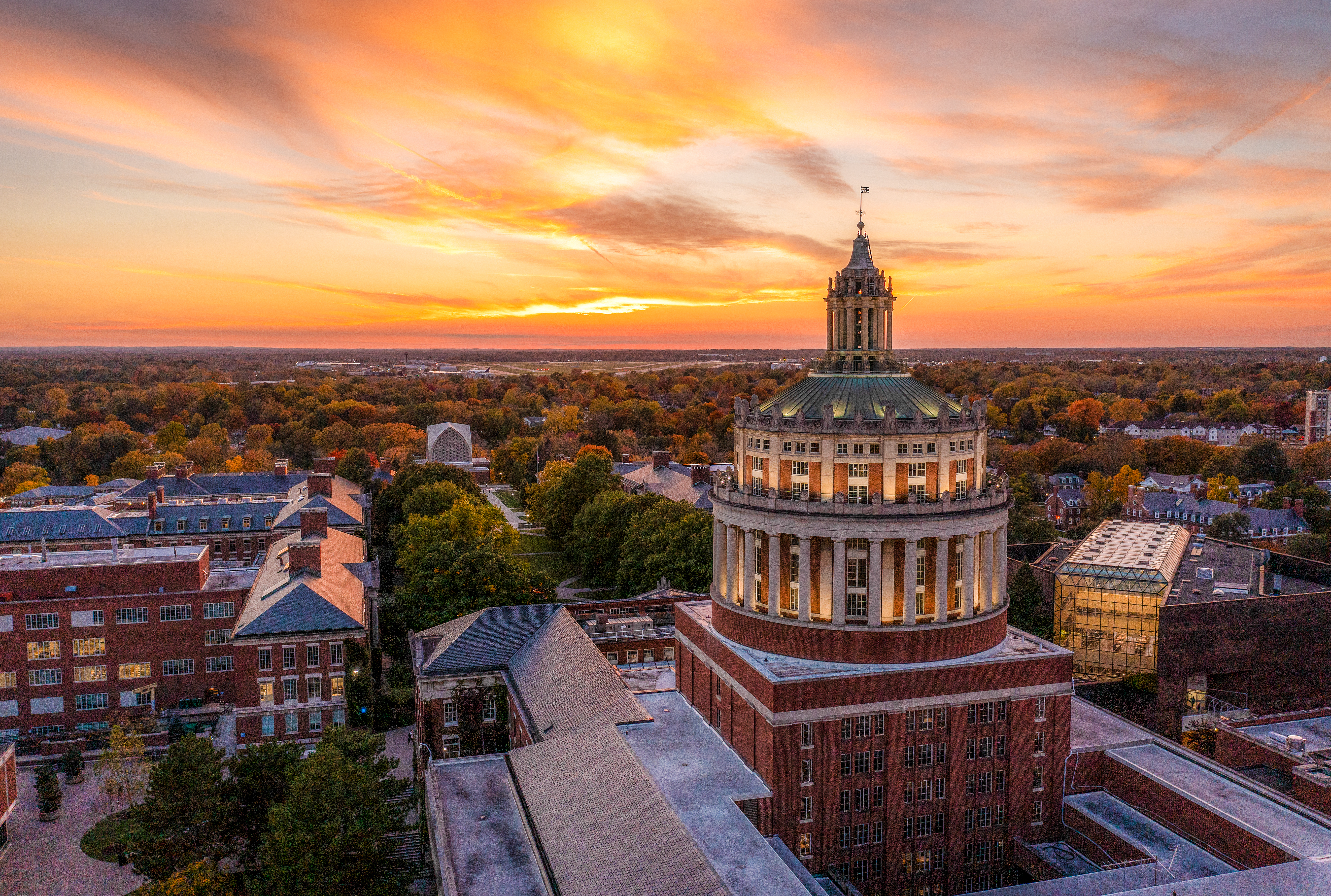 Rush Rhees at sunset